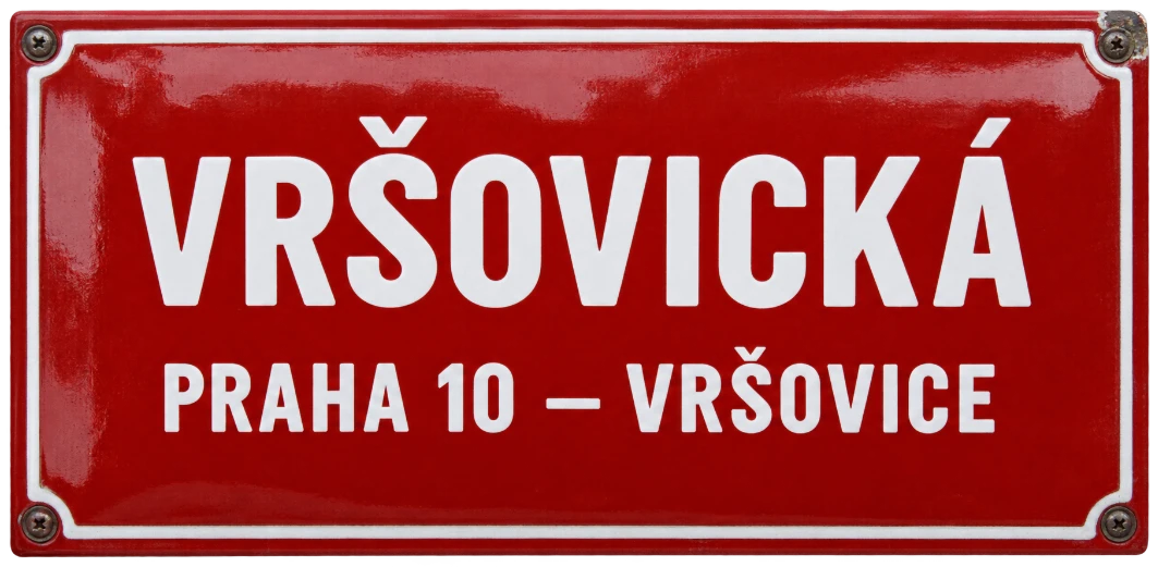 Cedule Vršovická, Praha 10 – Vršovice